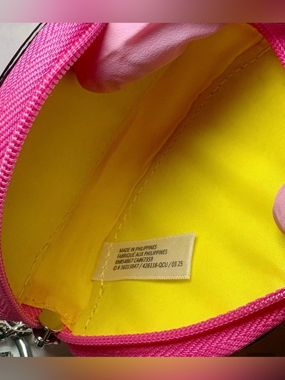 Victoria Secret PINK Secret Lemon Zip Pouch Keychain Bag Charm - Picture 4 of 4